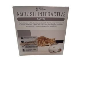 PetFusion Ambush Interactive Cat Toy with Electronic Rotating Feather. (Smart...